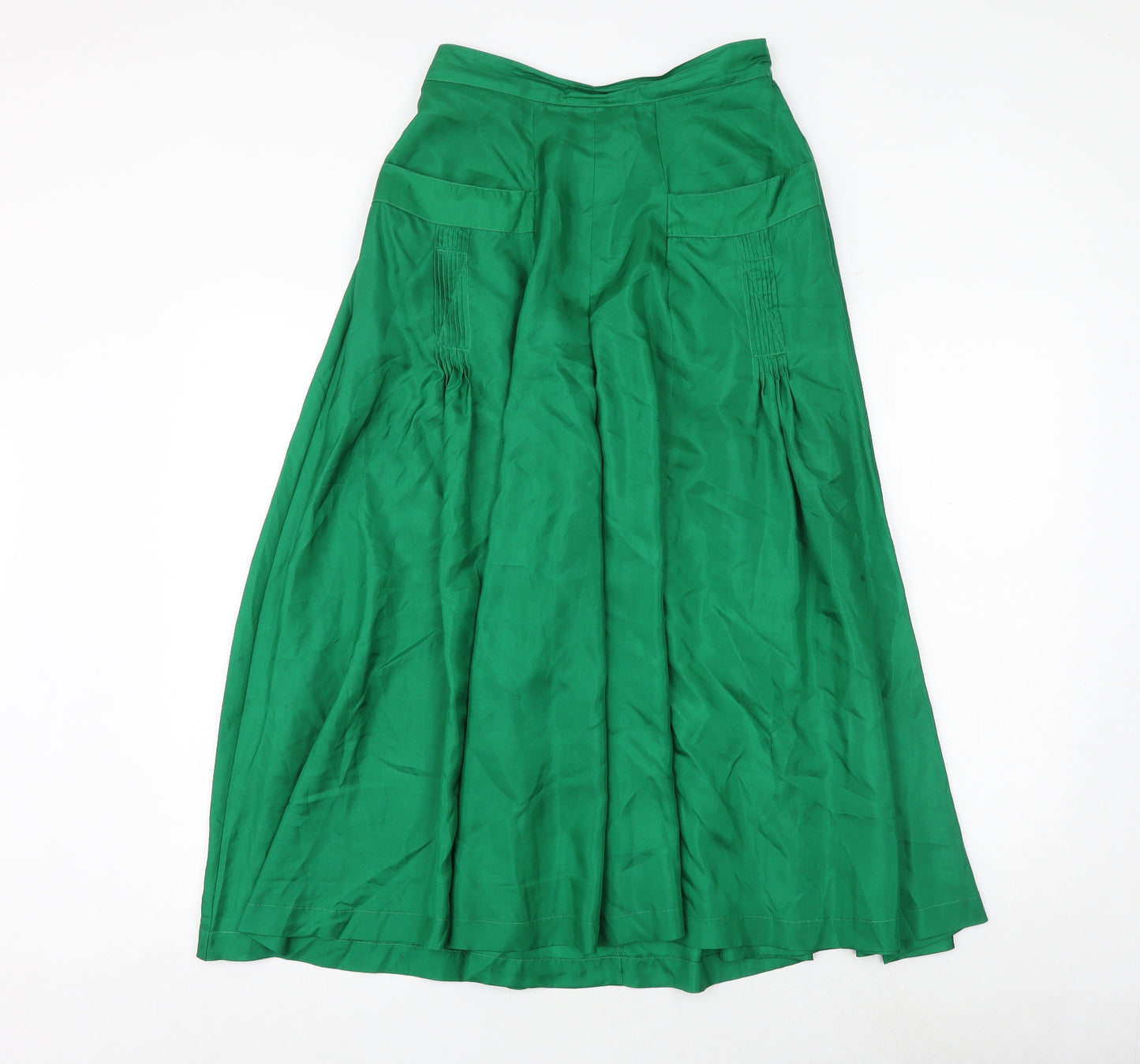 NEXT Womens Green Polyester Swing Skirt Size 12 Zip