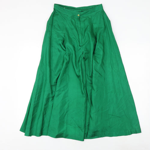 NEXT Womens Green Polyester Swing Skirt Size 12 Zip