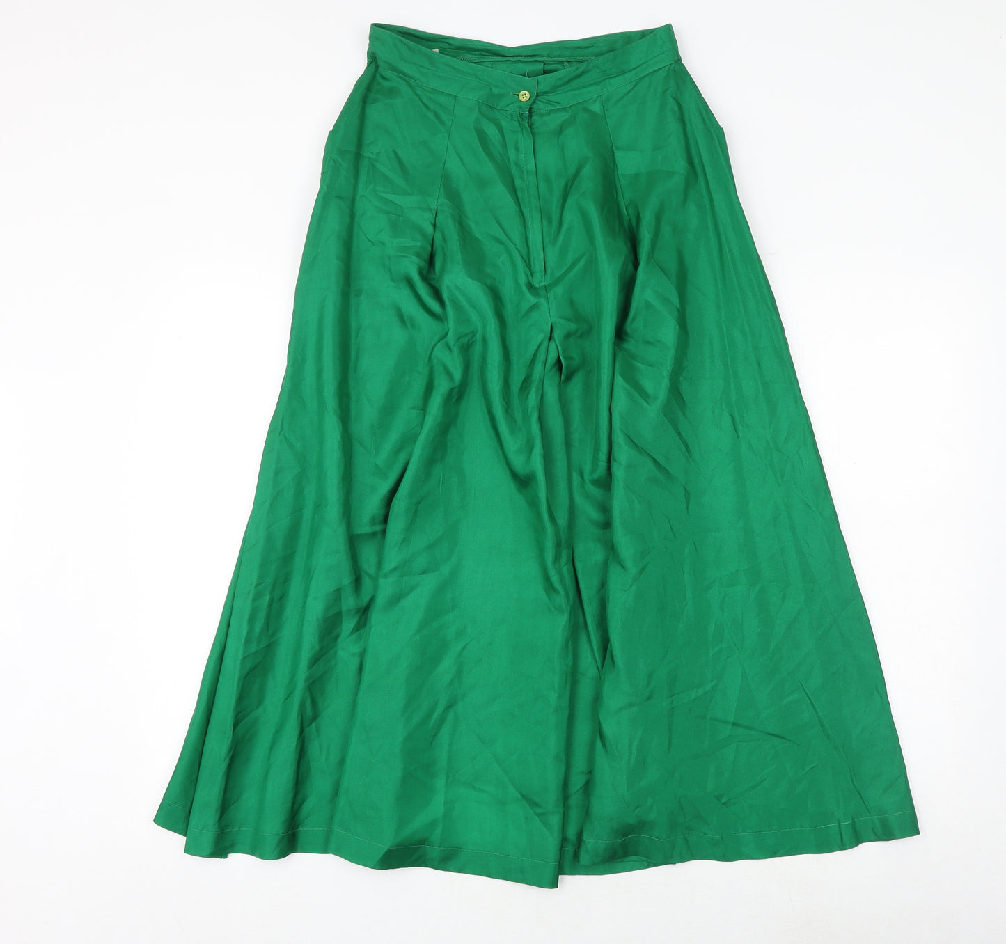 NEXT Womens Green Polyester Swing Skirt Size 12 Zip
