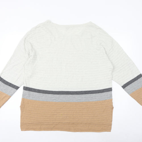 Roman Womens Multicoloured Round Neck Acrylic Pullover Jumper Size 20