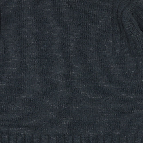 Marks and Spencer Mens Grey High Neck Acrylic Full Zip Jumper Size L Long Sleeve