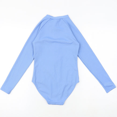 Wave Zone Girls Blue Polyester Bodysuit One-Piece Size 10 Years Zip - Swimsuit