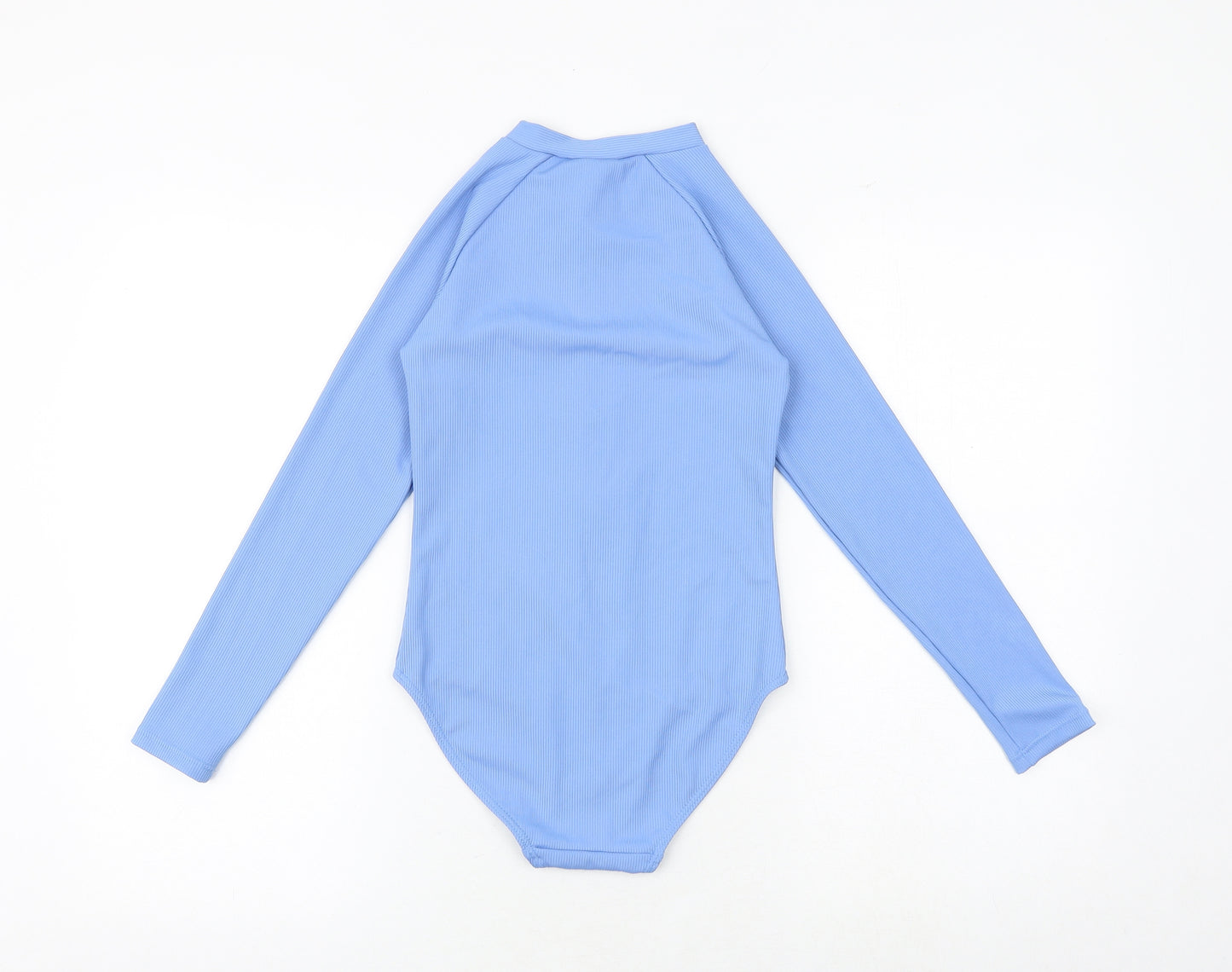 Wave Zone Girls Blue Polyester Bodysuit One-Piece Size 10 Years Zip - Swimsuit