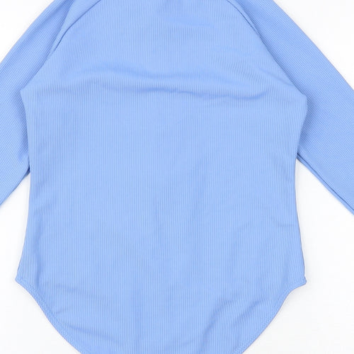Wave Zone Girls Blue Polyester Bodysuit One-Piece Size 10 Years Zip - Swimsuit
