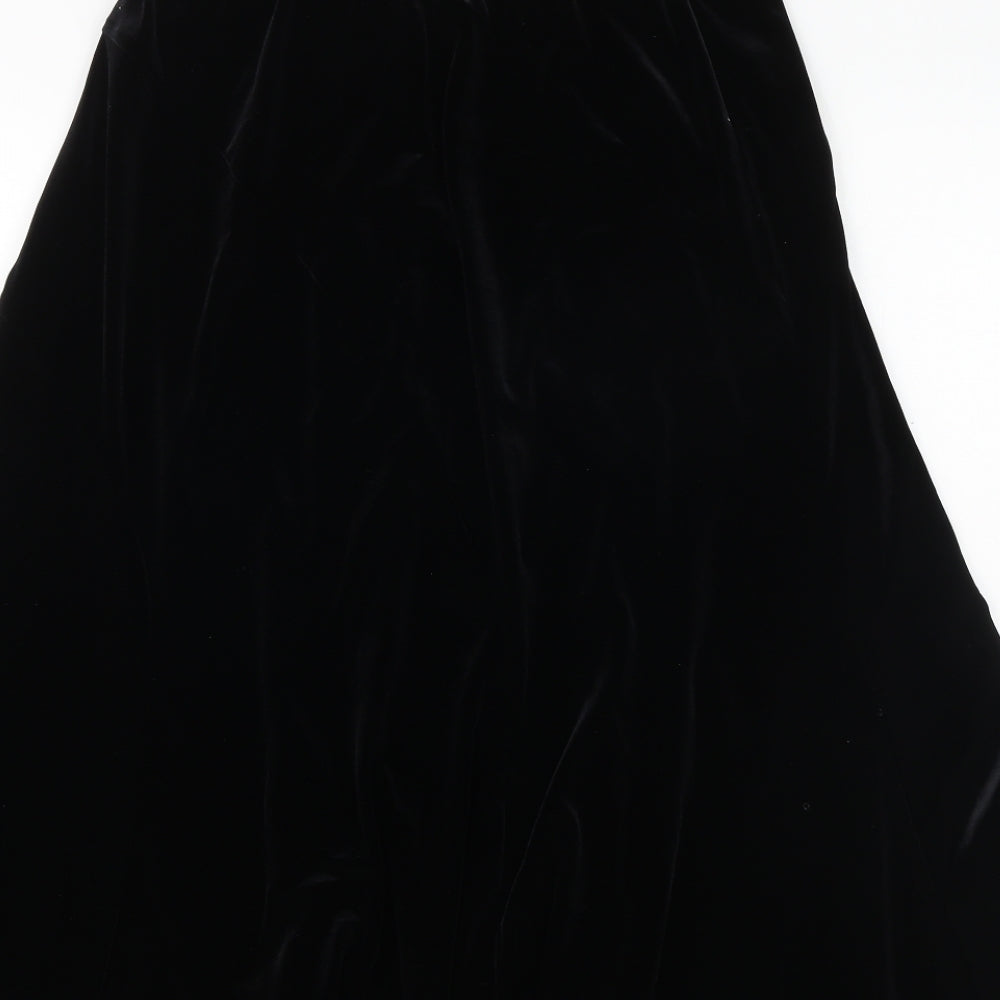 Eastex Womens Black Polyester Swing Skirt Size 12