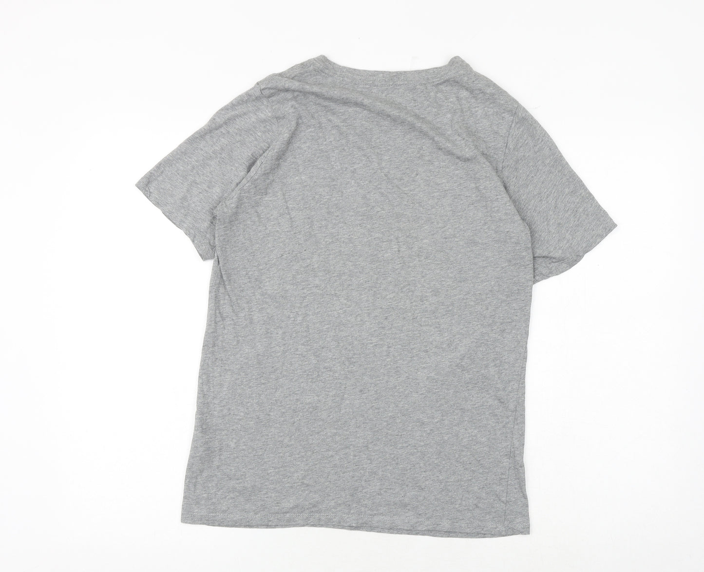 Nike Boys Grey 100% Cotton Basic T-Shirt Size XL Round Neck Pullover - Just Do It