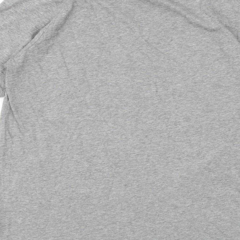 Nike Boys Grey 100% Cotton Basic T-Shirt Size XL Round Neck Pullover - Just Do It