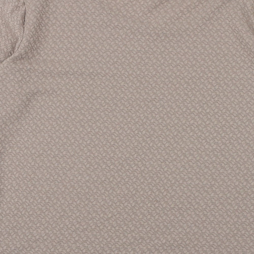 Canada Womens Brown Polyester Basic T-Shirt Size XS Boat Neck - Textured