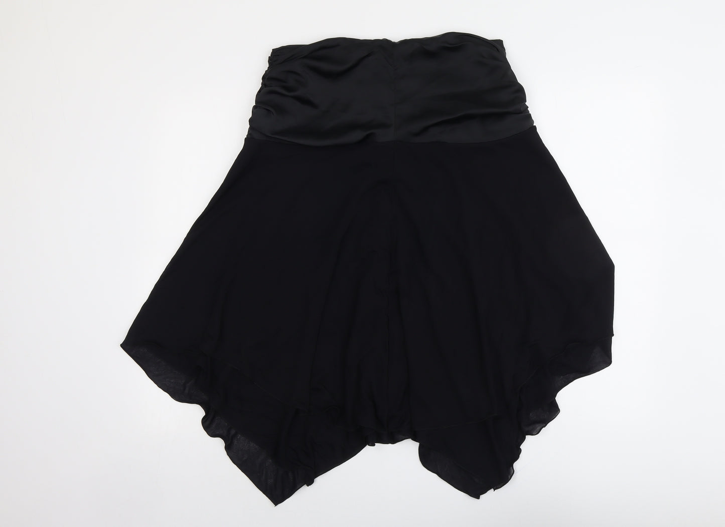 Vicky Martin Womens Black Polyamide Skater Skirt Size 10 Zip