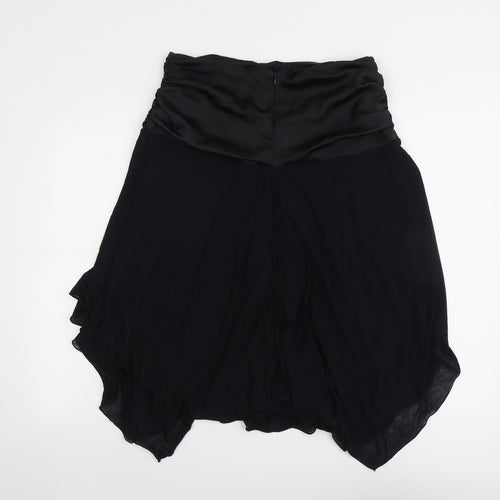 Vicky Martin Womens Black Polyamide Skater Skirt Size 10 Zip