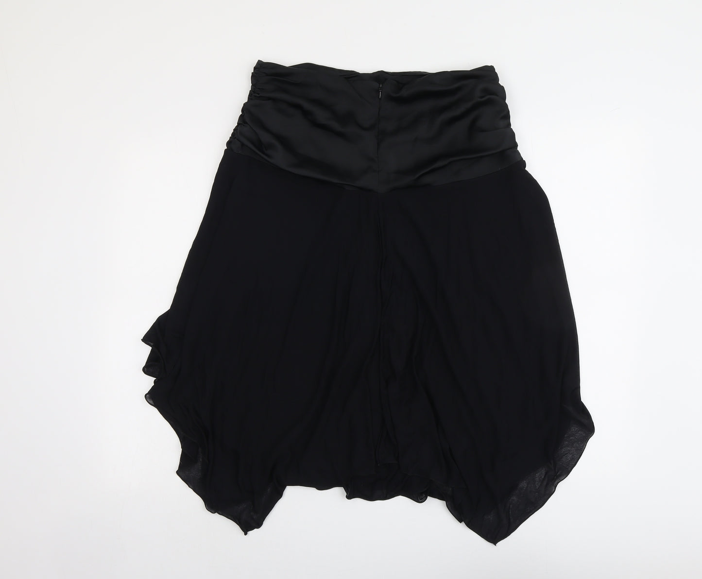 Vicky Martin Womens Black Polyamide Skater Skirt Size 10 Zip