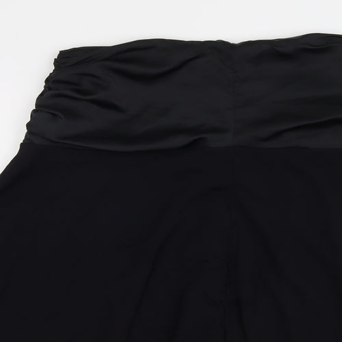 Vicky Martin Womens Black Polyamide Skater Skirt Size 10 Zip