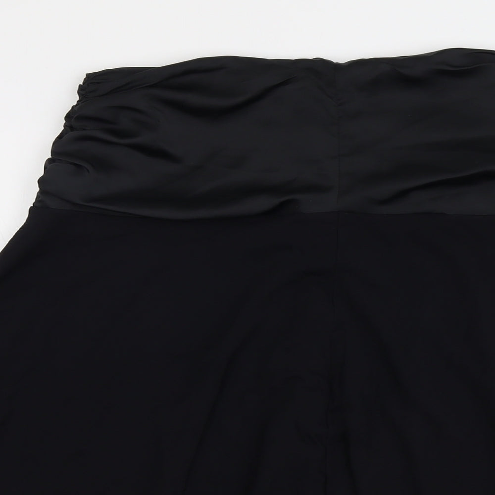Vicky Martin Womens Black Polyamide Skater Skirt Size 10 Zip