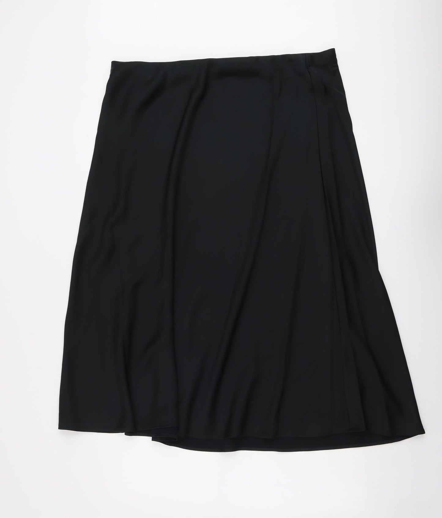 Marks and Spencer Womens Black Polyester Swing Skirt Size 20