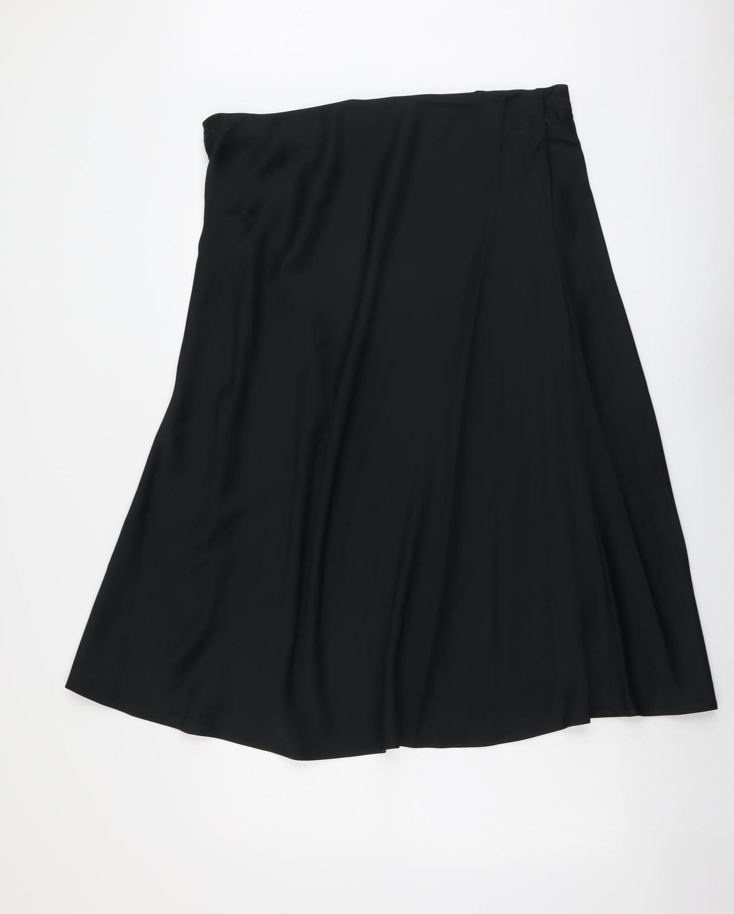 Marks and Spencer Womens Black Polyester Swing Skirt Size 20