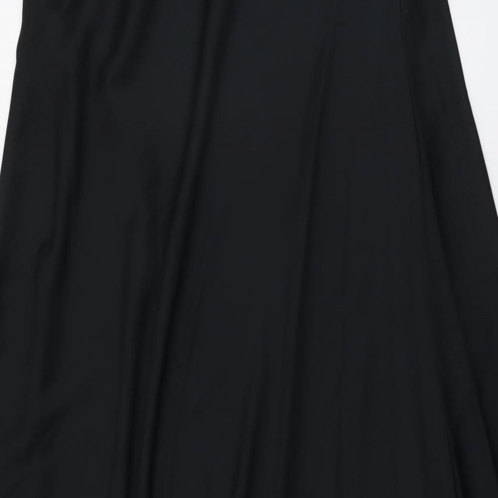 Marks and Spencer Womens Black Polyester Swing Skirt Size 20