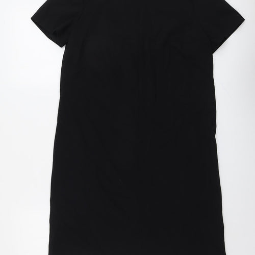 NEXT Womens Black Polyester A-Line Size 10 Roll Neck Zip