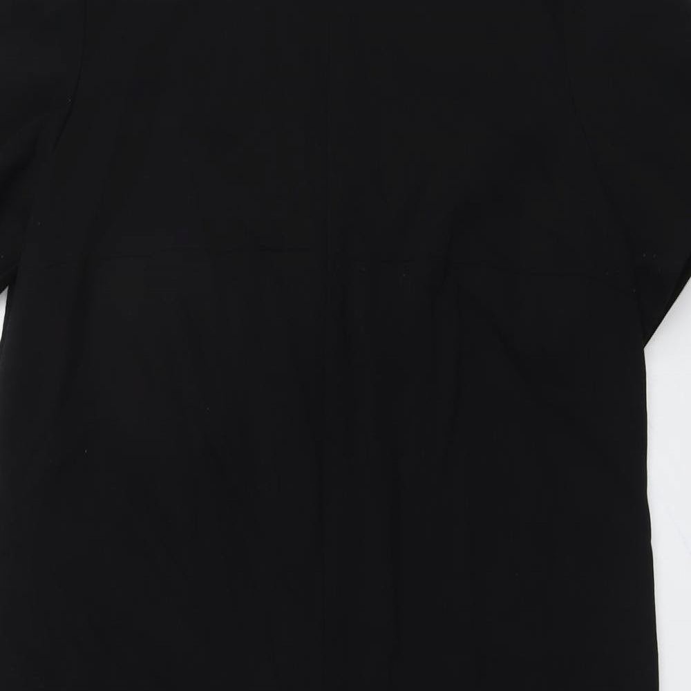 NEXT Womens Black Polyester A-Line Size 10 Roll Neck Zip