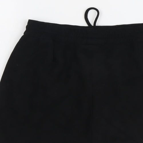 Brave Soul Womens Black Polyester A-Line Skirt Size S Drawstring