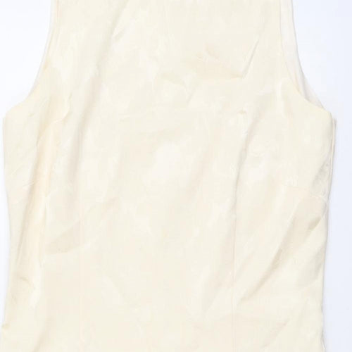 Hamells Womens Ivory Viscose Shift Size 18 Round Neck Zip