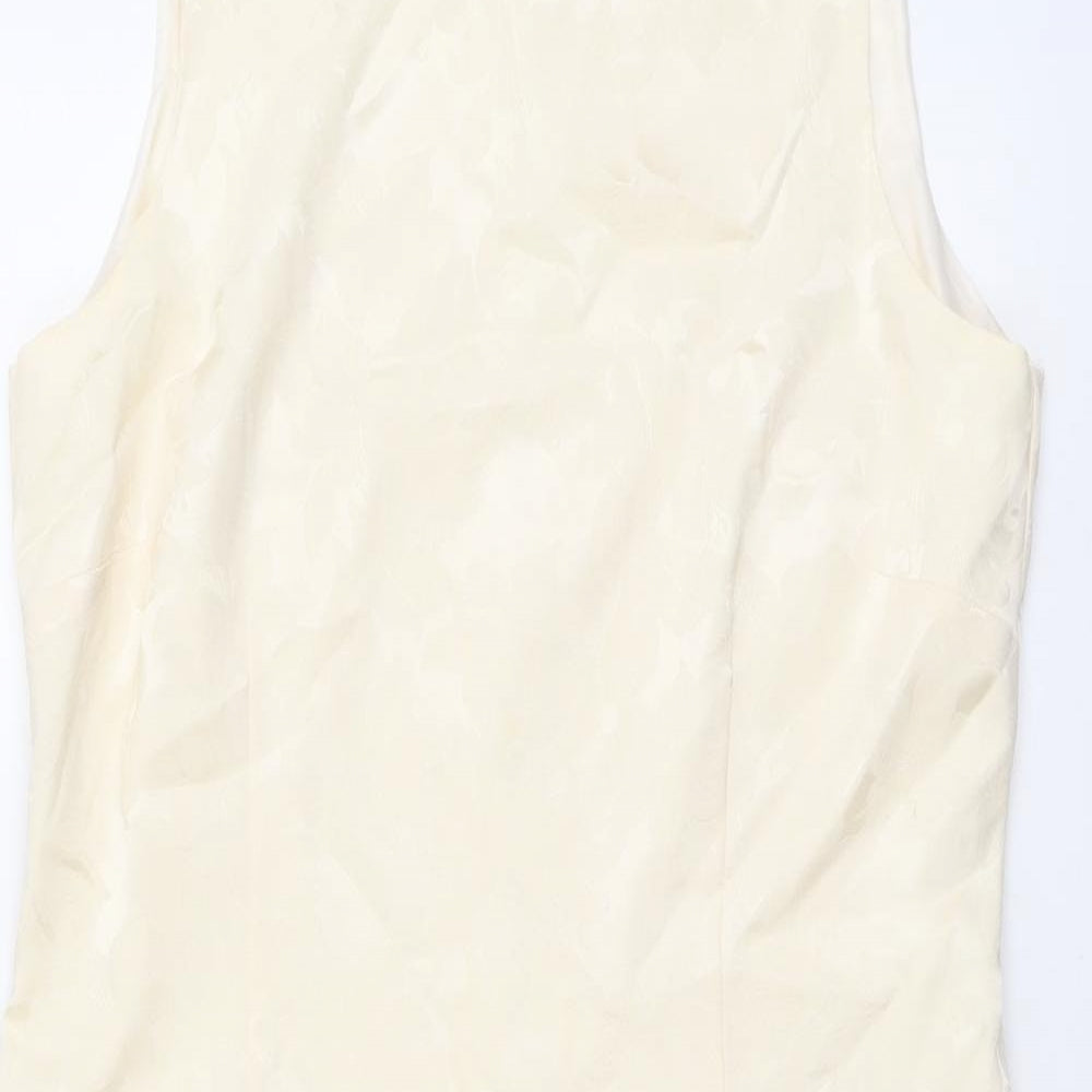 Hamells Womens Ivory Viscose Shift Size 18 Round Neck Zip