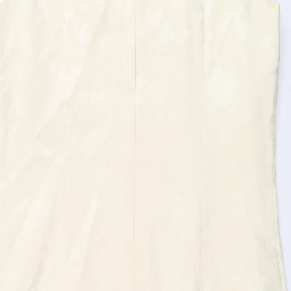 Hamells Womens Ivory Viscose Shift Size 18 Round Neck Zip