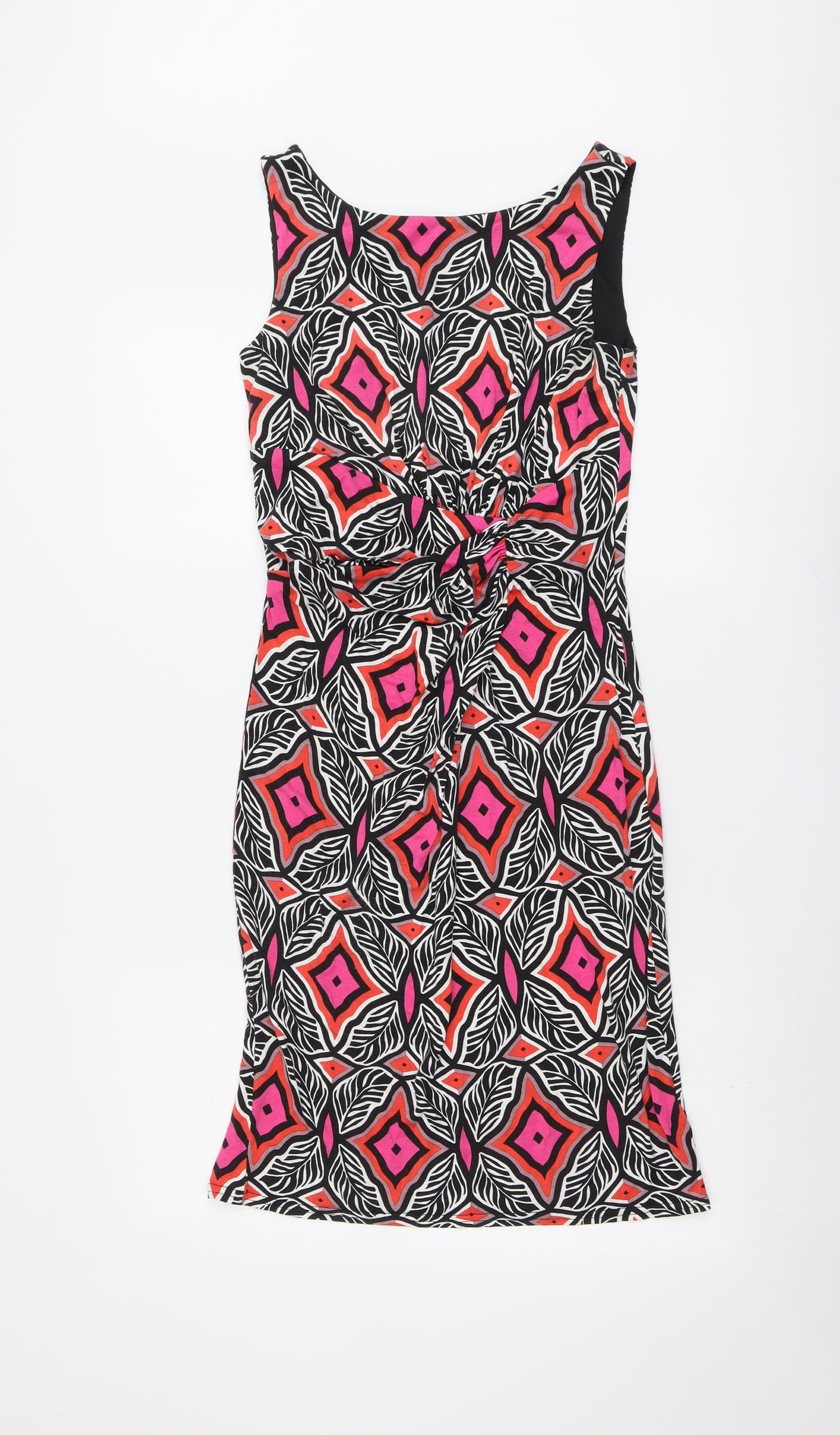 Lakeland Womens Multicoloured Geometric Polyester A-Line Size 10 Round Neck Pullover