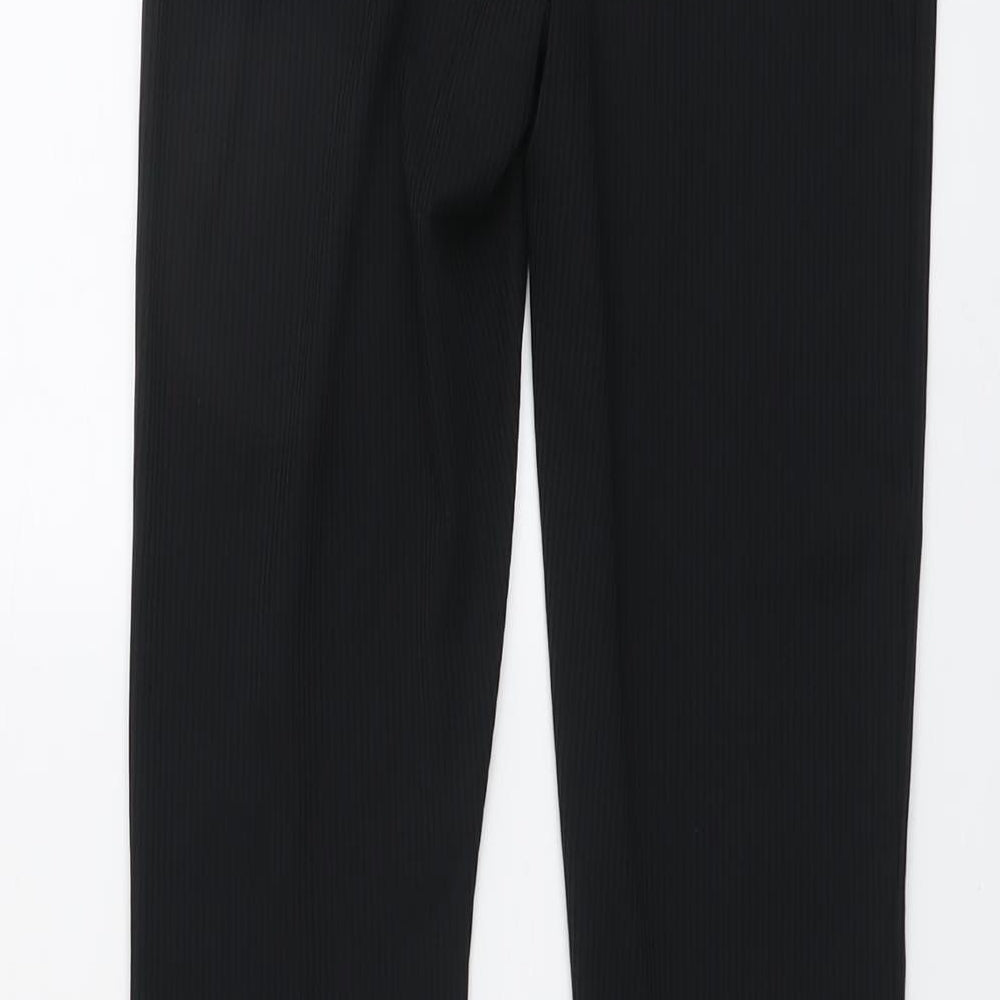 Topshop Womens Black Polyester Trousers Size 10 L33 in Regular