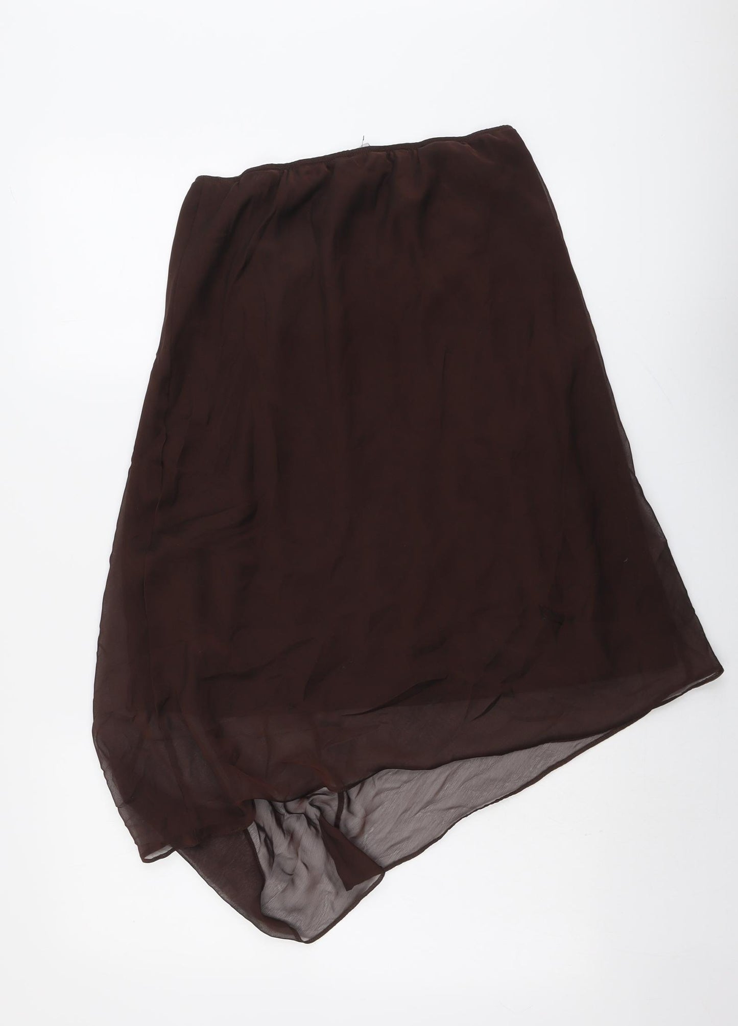Dorothy Perkins Womens Brown Polyester Swing Skirt Size 14