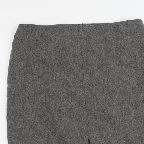 Boden Womens Grey Wool A-Line Skirt Size 12 Zip