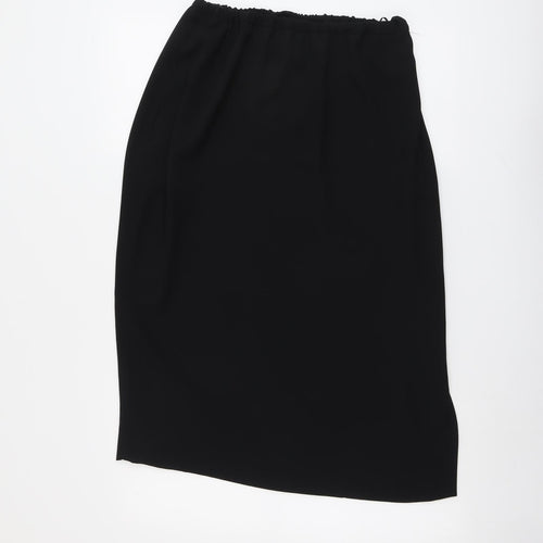 Frank Usher Womens Black Polyester A-Line Skirt Size 10