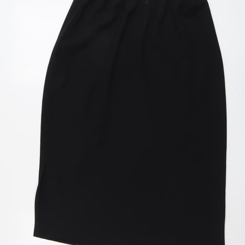 Frank Usher Womens Black Polyester A-Line Skirt Size 10