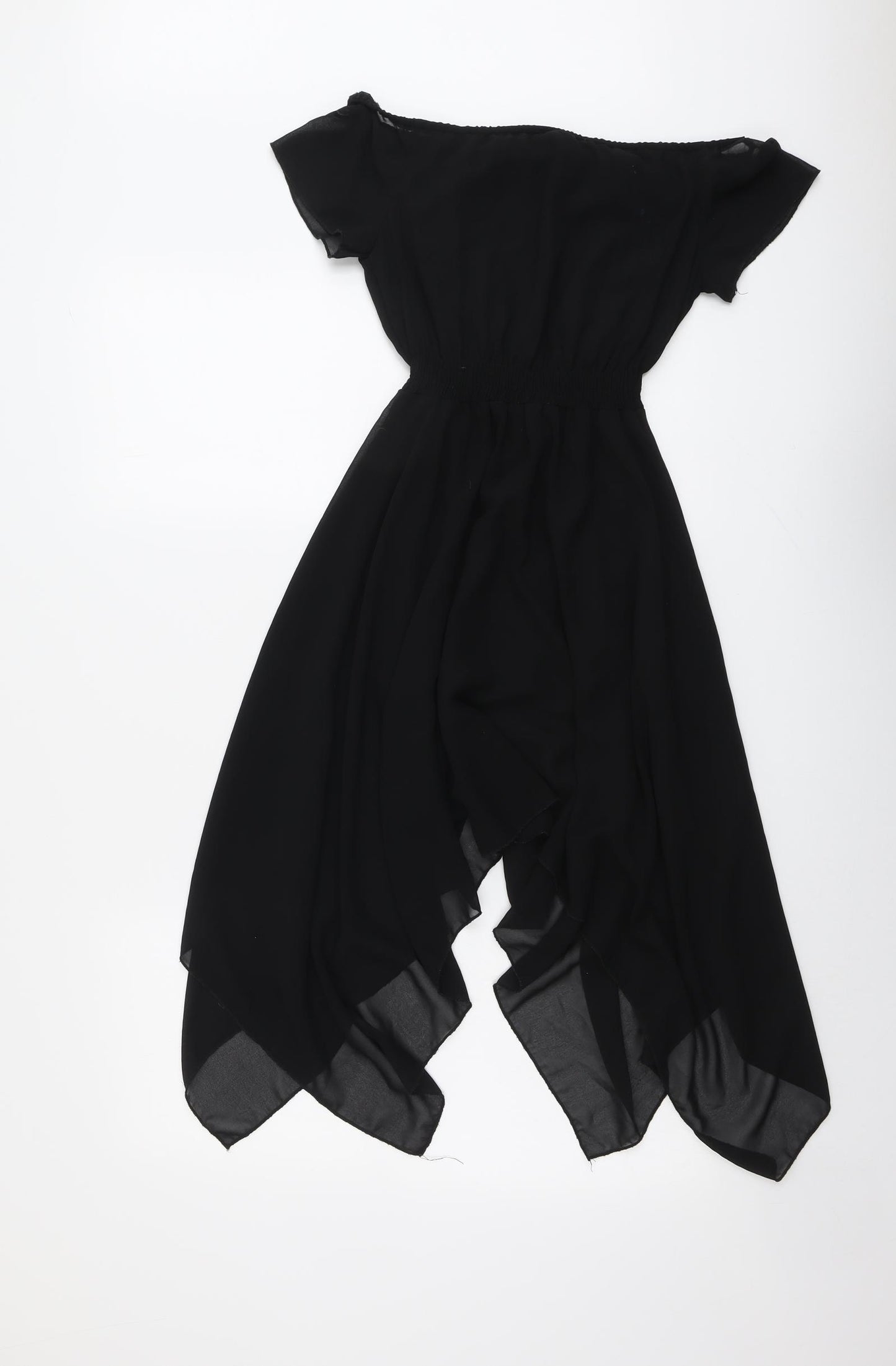 New Look Womens Black Polyester Fit & Flare Size 10 Round Neck Pullover