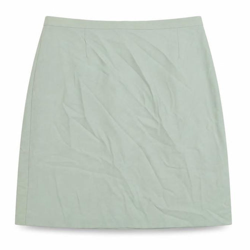Marks and Spencer Womens Green Wool A-Line Skirt Size 20 Zip