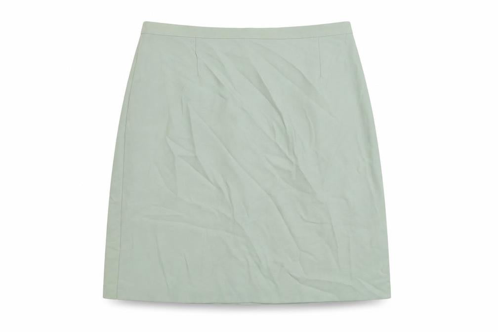 Marks and Spencer Womens Green Wool A-Line Skirt Size 20 Zip