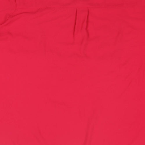 Marks and Spencer Womens Pink Polyester Basic Blouse Size 22 Round Neck