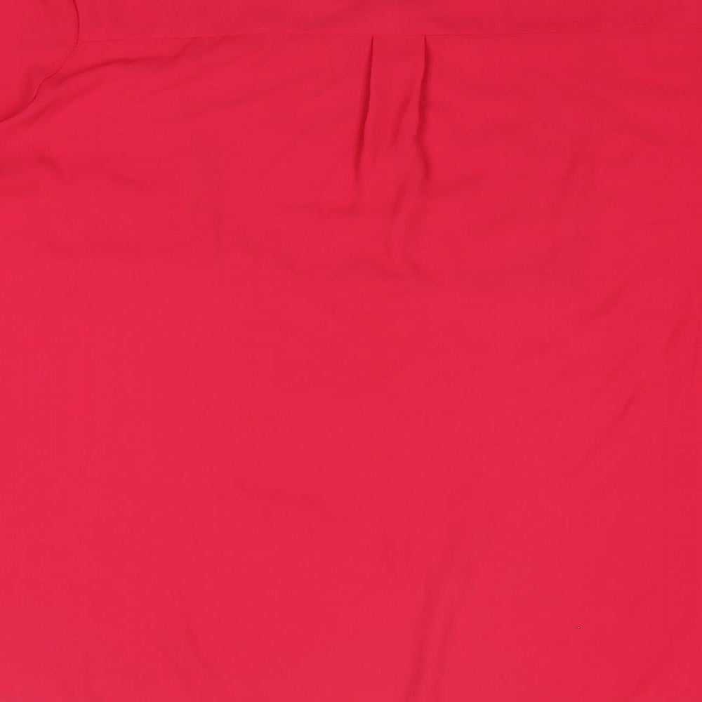 Marks and Spencer Womens Pink Polyester Basic Blouse Size 22 Round Neck