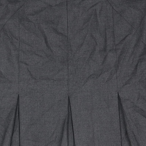 Ted Baker Womens Grey Wool A-Line Skirt Size 10 Zip