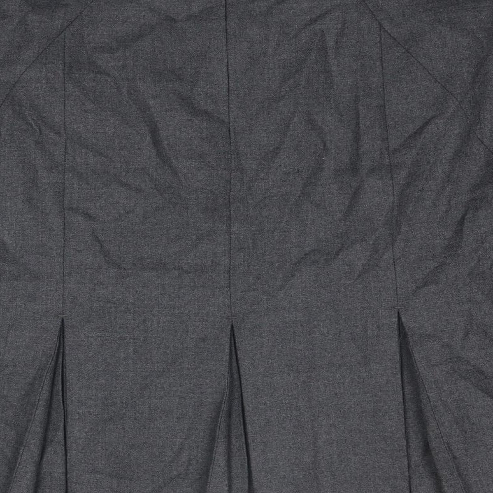 Ted Baker Womens Grey Wool A-Line Skirt Size 10 Zip