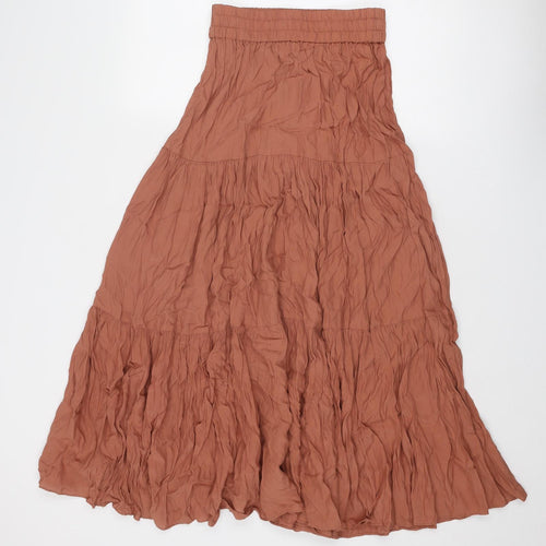 H&M Womens Brown Viscose Peasant Skirt Size XS