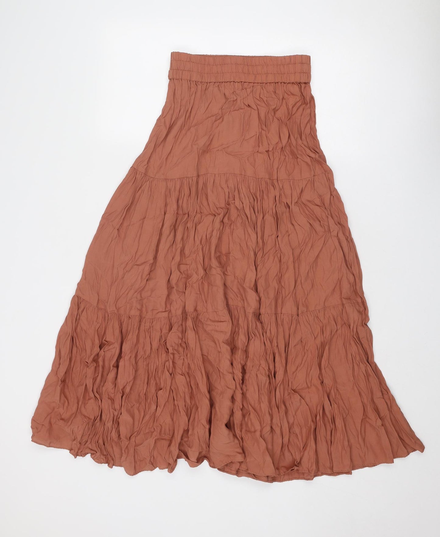 H&M Womens Brown Viscose Peasant Skirt Size XS