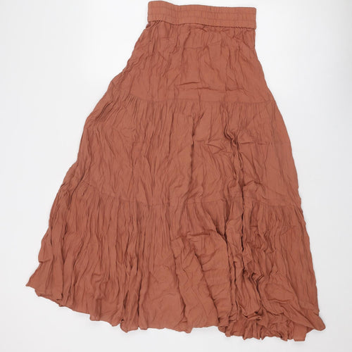 H&M Womens Brown Viscose Peasant Skirt Size XS