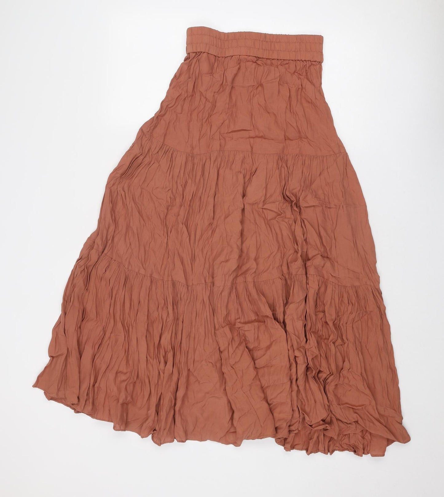 H&M Womens Brown Viscose Peasant Skirt Size XS