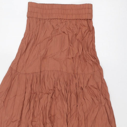 H&M Womens Brown Viscose Peasant Skirt Size XS