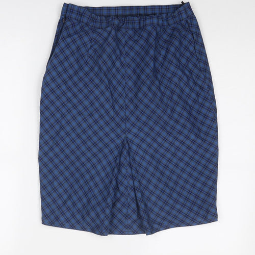 Monkhouse Womens Blue Geometric Polyester A-Line Skirt Size 30 in Zip