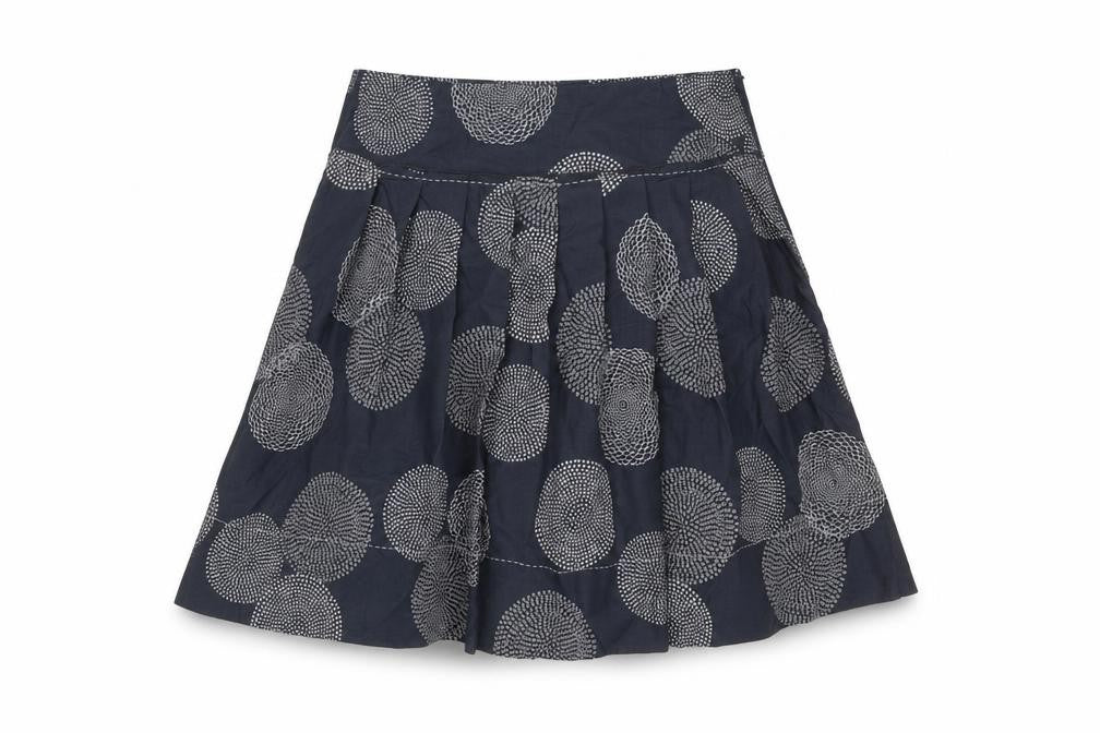 Marks and Spencer Womens Grey Geometric Polyester A-Line Skirt Size 34 in Zip