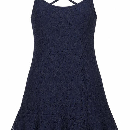 Cotton On Womens Blue Floral Polyamide Slip Dress Size L Round Neck Pullover