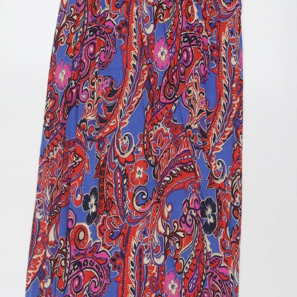 NEXT Womens Multicoloured Paisley Viscose Maxi Size 18 Off the Shoulder Pullover