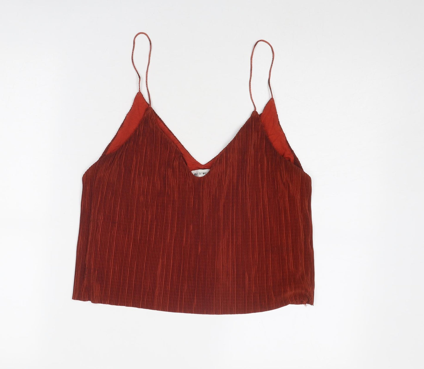 Urban Outfitters Womens Red Polyester Camisole Tank Size M V-Neck - Plisse