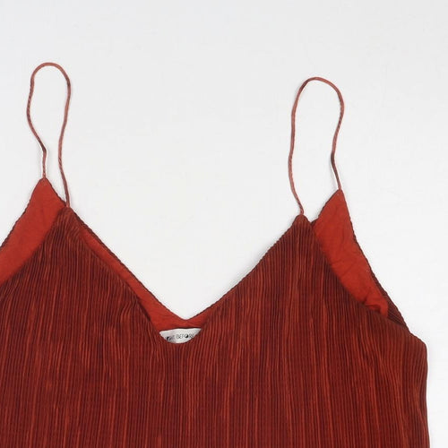 Urban Outfitters Womens Red Polyester Camisole Tank Size M V-Neck - Plisse